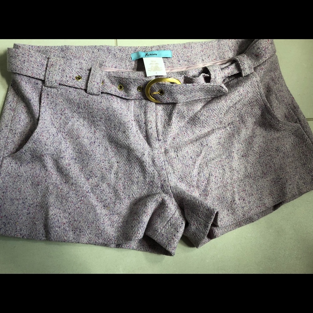 Marciano lilac tweed shorts